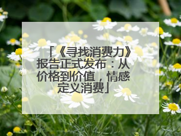 《寻找消费力》报告正式发布：从价格到价值，情感定义消费