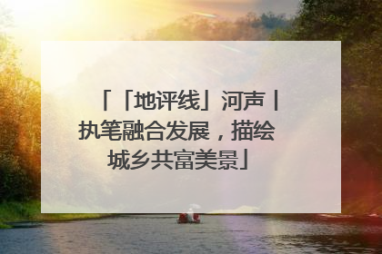 「地评线」河声丨执笔融合发展，描绘城乡共富美景