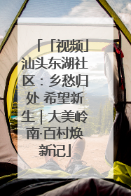 「视频」汕头东湖社区：乡愁归处 希望新生｜大美岭南·百村焕新记