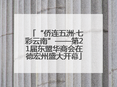 “侨连五洲·七彩云南”——第21届东盟华商会在德宏州盛大开幕