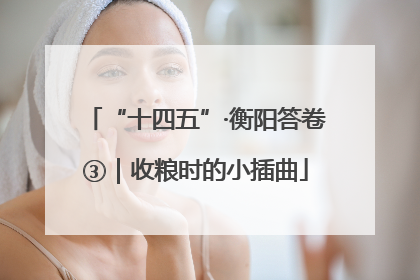 “十四五”·衡阳答卷③｜收粮时的小插曲