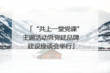 “共上一堂党课”主题活动暨党建品牌建设座谈会举行