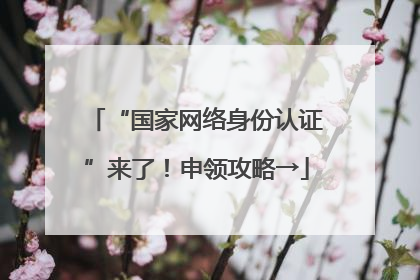 “国家网络身份认证”来了！申领攻略→