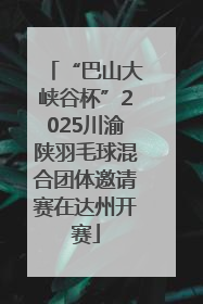 “巴山大峡谷杯”2025川渝陕羽毛球混合团体邀请赛在达州开赛