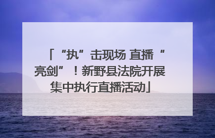 “执”击现场 直播“亮剑”！新野县法院开展集中执行直播活动