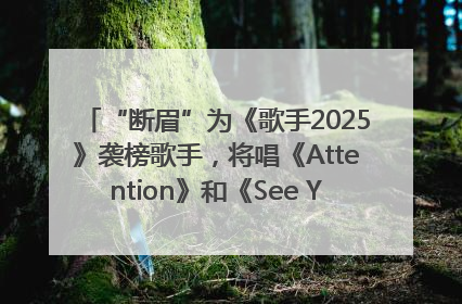 “断眉”为《歌手2025》袭榜歌手，将唱《Attention》和《See You Again》