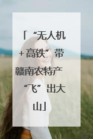 “无人机＋高铁”带赣南农特产“飞”出大山