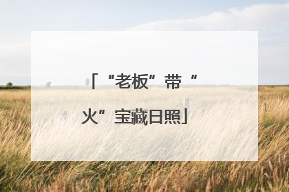 “老板”带“火”宝藏日照
