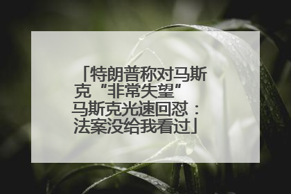 特朗普称对马斯克“非常失望” 马斯克光速回怼：法案没给我看过