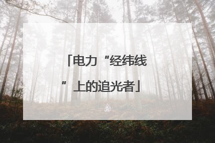 电力“经纬线”上的追光者