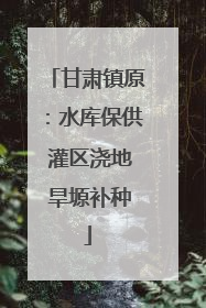 甘肃镇原：水库保供 灌区浇地 旱塬补种