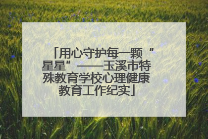 用心守护每一颗“星星”——玉溪市特殊教育学校心理健康教育工作纪实