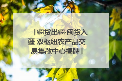 疆货出疆·闽货入疆 双枢纽农产品交易集散中心揭牌