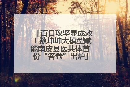 百日攻坚显成效！数坤坤大模型赋能南皮县医共体首份“答卷”出炉