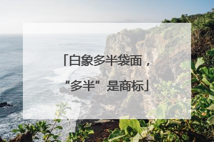 白象多半袋面，“多半”是商标