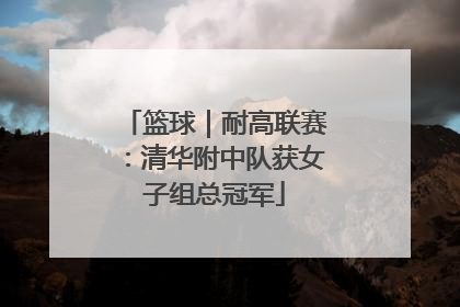 篮球｜耐高联赛：清华附中队获女子组总冠军