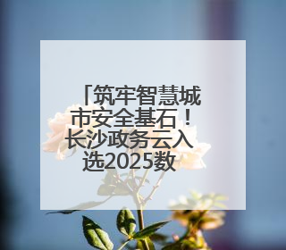 筑牢智慧城市安全基石！长沙政务云入选2025数字城市管理创新案例