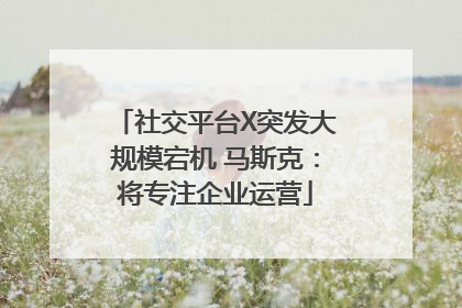 社交平台X突发大规模宕机 马斯克：将专注企业运营