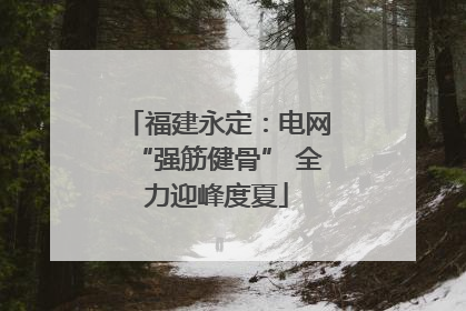 福建永定：电网“强筋健骨” 全力迎峰度夏