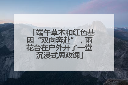 端午草木和红色基因“双向奔赴”，雨花台在户外开了一堂沉浸式思政课