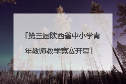 第三届陕西省中小学青年教师教学竞赛开幕