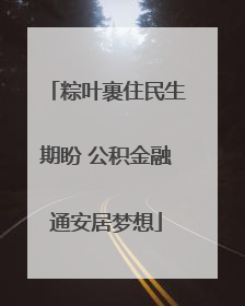 粽叶裹住民生期盼 公积金融通安居梦想