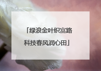 绿浪金叶织富路 科技春风润心田