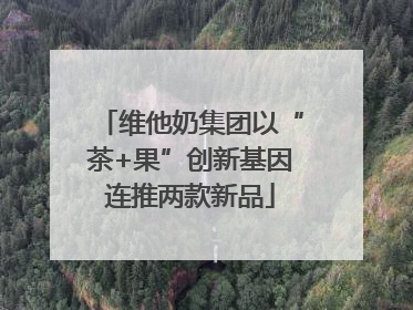 维他奶集团以“茶+果”创新基因连推两款新品