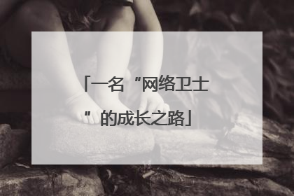 一名“网络卫士”的成长之路