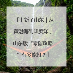 上新了山东｜从黄渤海到印度洋，山东版“零碳攻略”有多能打？
