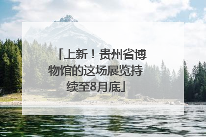 上新！贵州省博物馆的这场展览持续至8月底