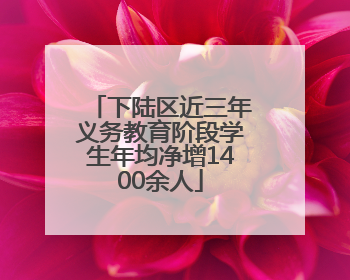 下陆区近三年义务教育阶段学生年均净增1400余人