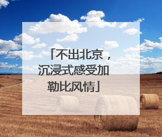 不出北京，沉浸式感受加勒比风情