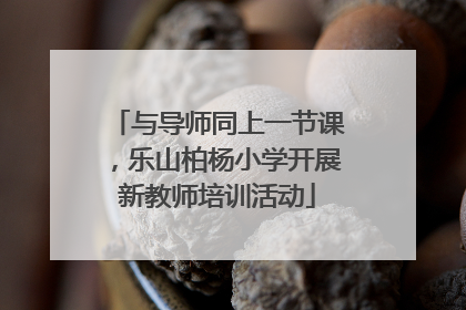 与导师同上一节课，乐山柏杨小学开展新教师培训活动