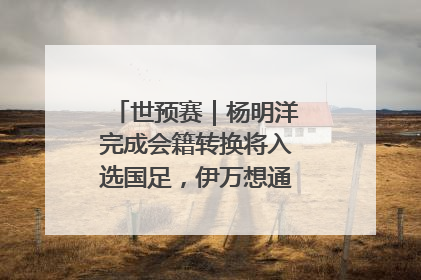 世预赛｜杨明洋完成会籍转换将入选国足，伊万想通了要打双后腰？