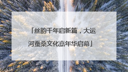 丝韵千年启新篇，大运河蚕桑文化嘉年华启幕