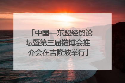 中国—东盟经贸论坛暨第三届链博会推介会在吉隆坡举行