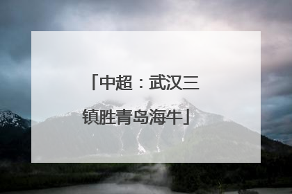 中超：武汉三镇胜青岛海牛