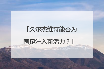 久尔杰维奇能否为国足注入新活力？