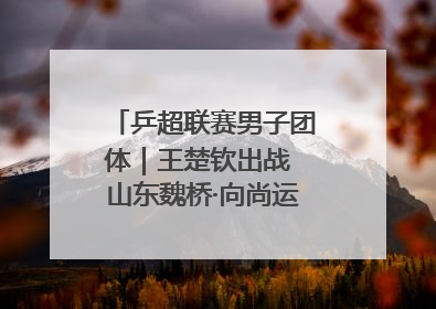 乒超联赛男子团体｜王楚钦出战 山东魏桥·向尚运动胜四川丰谷