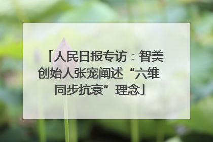 人民日报专访：智美创始人张宠阐述“六维同步抗衰”理念