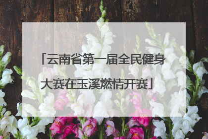 云南省第一届全民健身大赛在玉溪燃情开赛