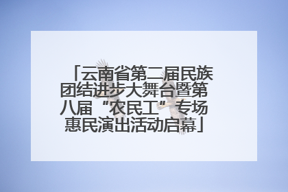 云南省第二届民族团结进步大舞台暨第八届“农民工”专场惠民演出活动启幕