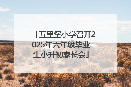 五里堡小学召开2025年六年级毕业生小升初家长会