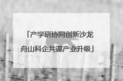 产学研协同创新沙龙 舟山科企共谋产业升级