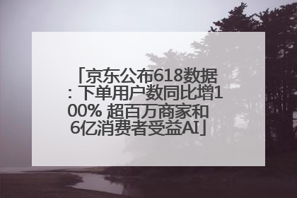 京东公布618数据：下单用户数同比增100% 超百万商家和6亿消费者受益AI