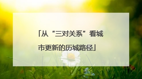从“三对关系”看城市更新的历城路径