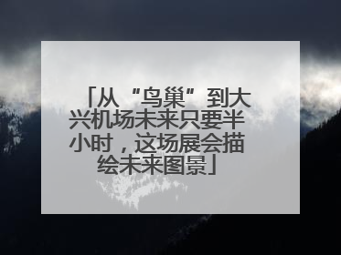 从“鸟巢”到大兴机场未来只要半小时，这场展会描绘未来图景