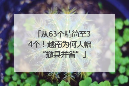 从63个精简至34个！越南为何大幅“撤县并省”