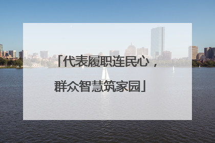 代表履职连民心，群众智慧筑家园